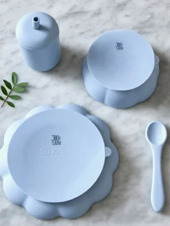 Vajilla infantil de silicona Little Poppy, 4 pzas.