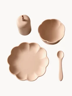 Vajilla infantil de silicona Little Poppy, 4 pzas.