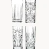Vasos altos de cristal con relive Bichiera, 4 uds.
