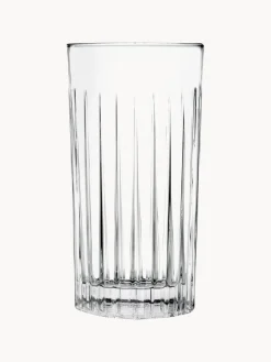 Vasos altos de cristal con relive Bichiera, 4 uds.