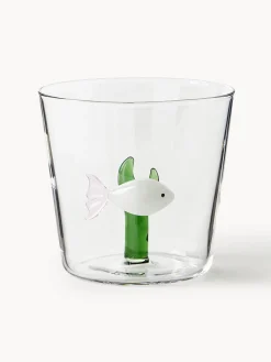 Vasos de agua artesanales Marine Garden, 6 uds.