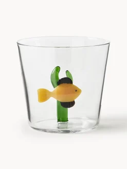 Vasos de agua artesanales Marine Garden, 6 uds.