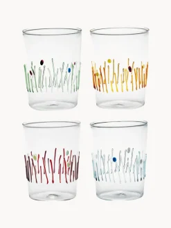 Vasos de agua artesanales Quattro Stagioni, 4 uds.