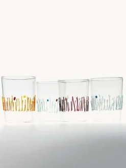 Vasos de agua artesanales Quattro Stagioni, 4 uds.