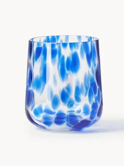 Vasos de agua artesanales con estampado de lunares Oakley, 4 uds.