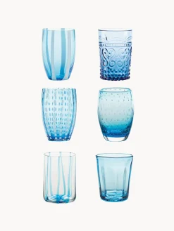 Vasos de agua artesanales Melting, 6 uds.
