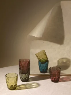 Vasos de agua con patrón texturizado Colorado, 4 uds.