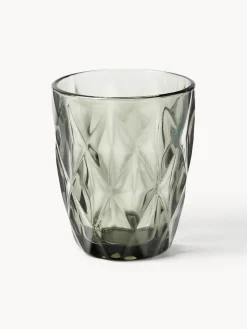 Vasos de agua con patrón texturizado Colorado, 4 uds.