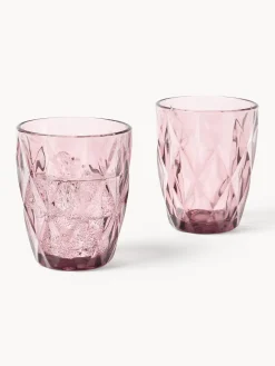 Vasos de agua con patrón texturizado Colorado, 4 uds.