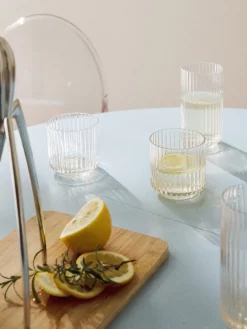 Vasos de agua soplados Aleo, 4 uds.