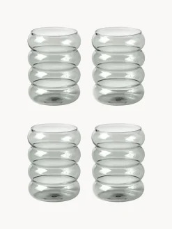 Vasos de agua soplados Bubbly, 4 uds.