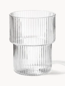 Vasos de agua soplados con textura acanalada Ripple, 4 uds.