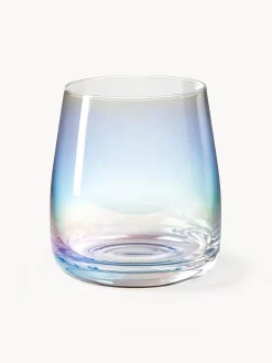 Vasos de agua soplados iridiscentes Ellery, 4 uds.