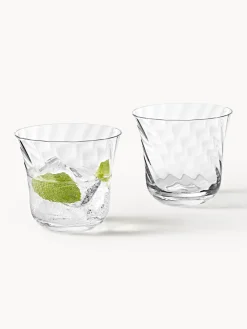 Vasos de agua soplados Swirl, 4 uds.