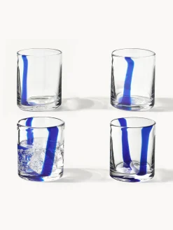 Vasos de agua soplados Taha, 4 uds.