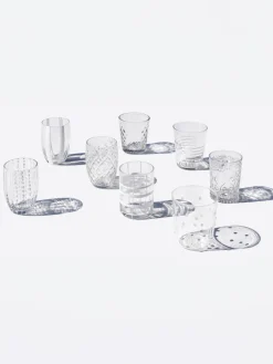 Vasos de vidrio soplado artesanalmente Melting Pot Calm, 6 uds.