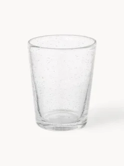 Vasos de vidrio soplado con burbujas Bubble, 4 uds.