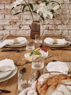 Vasos old fashioned de cristal con relive Timeless, 6 uds.