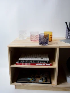 Vasos soplados artesanalmente Hobnail (2 uds.)