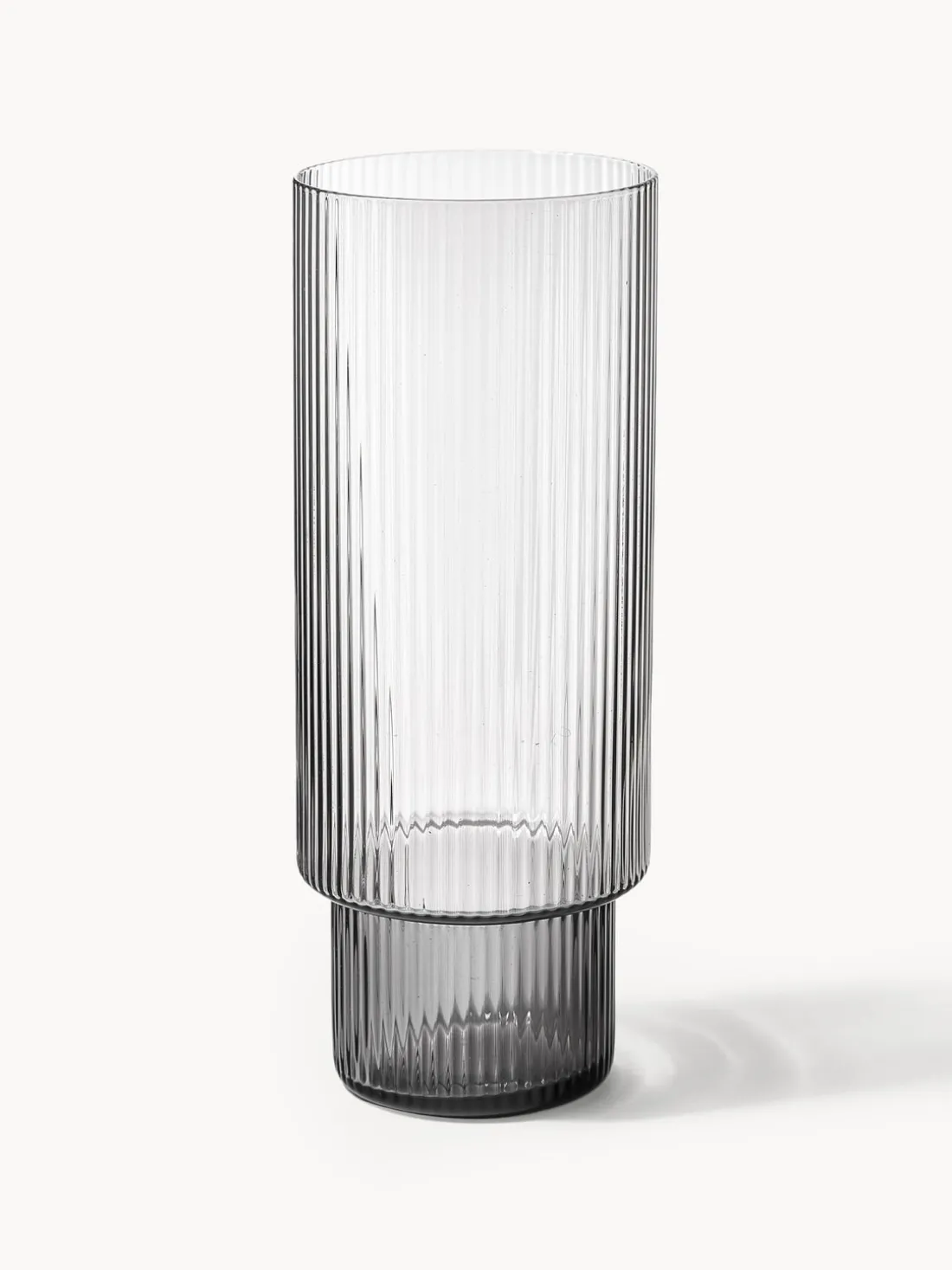 Vasos soplados con relieves Ripple, 4 uds.