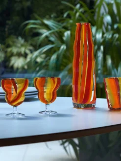 Vasos soplados Folk, 2 uds.