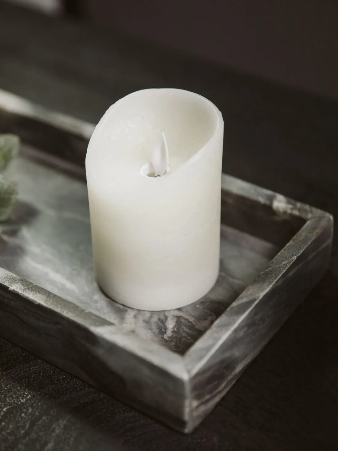 Vela blanca LED Bino, 10 cm