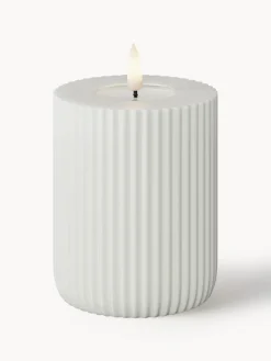 Vela LED artesanal Solid Stripe, 10 cm