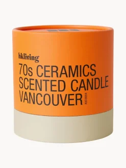 Vela perfumada artesanal de dos mechas 70´s (menta y lirio de los valles)