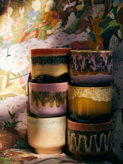 Vela perfumada artesanal de dos mechas 70´s (salvia y pétalos de rosa)