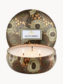 Vela perfumada artesanal de tres mechas Japonica Collection (resina de ámbar, sándalo, cedro y orquídea de vainilla)