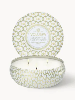 Vela perfumada artesanal de tres mechas Maison Blanc (eucalipto, cardamomo, salvia y corteza de hinoki)