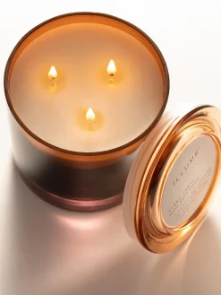 Vela perfumada de tres mechas Statement (almizcle de cachemira, hoja de tabaco y naranja)