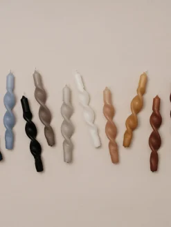 Velas cónicas artesanales Twist, 2 uds.