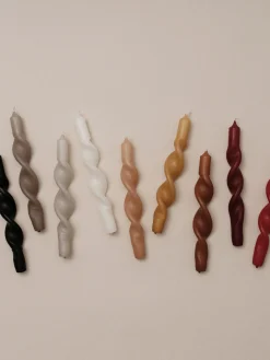 Velas cónicas artesanales Twist, 2 uds.