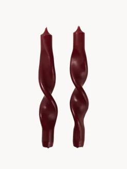Velas cónicas artesanales Twist, 2 uds.