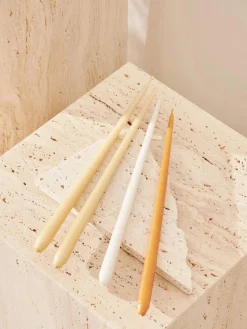 Velas cónicas finas Stoff Nagel, 6 uds.