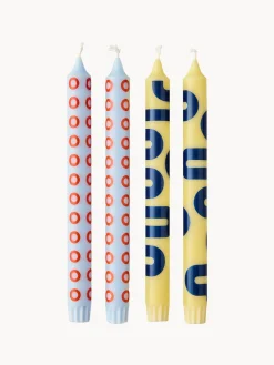 Velas cónicas Happy, 4 uds.