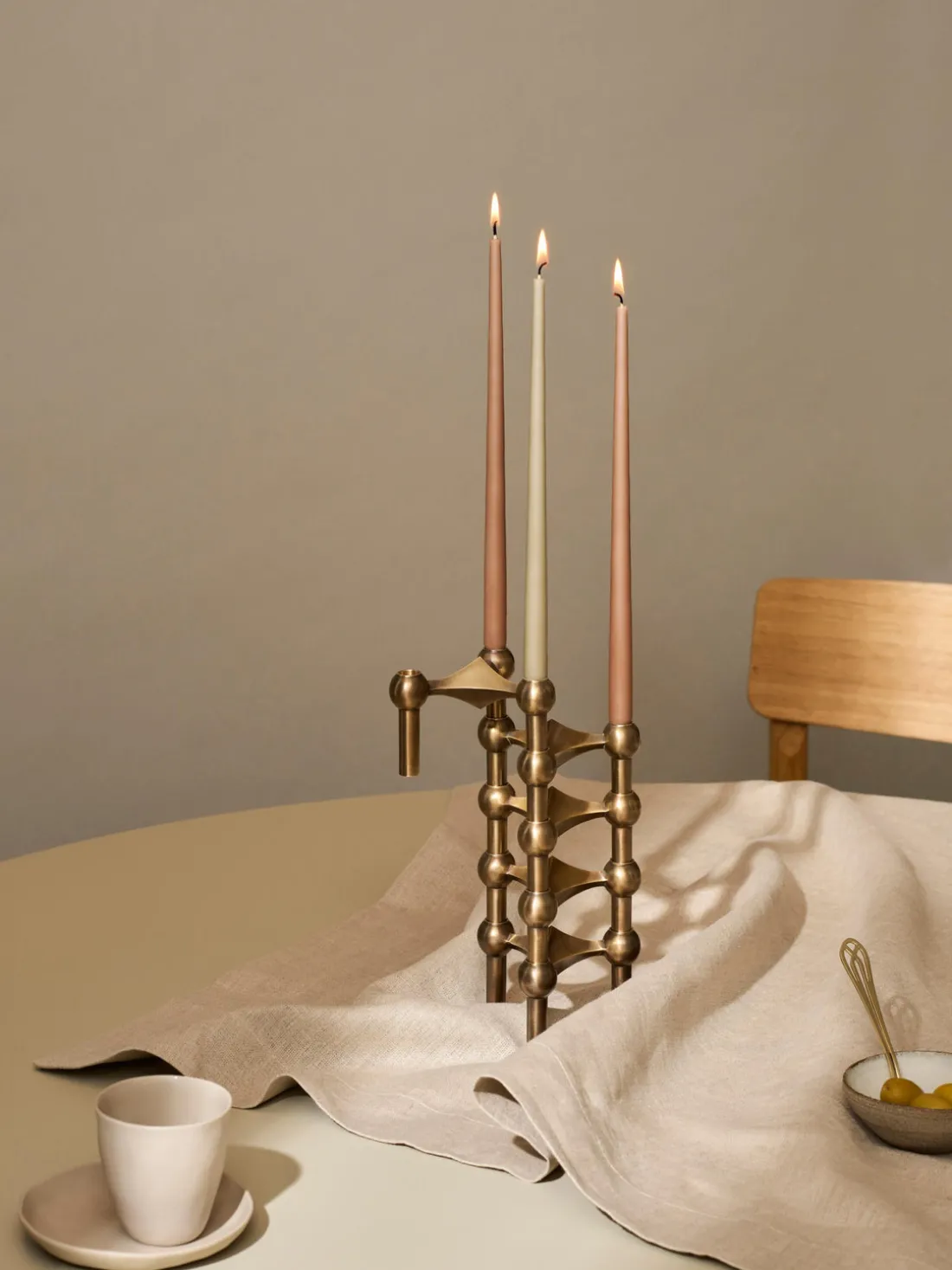 Velas cónicas Stoff Nagel, 6 uds.