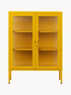 Vitrina de metal con cristal acanalado The Mixer