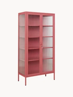 Vitrina de metal con cristal acanalado The Collector