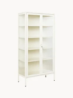 Vitrina de metal con cristal acanalado The Collector