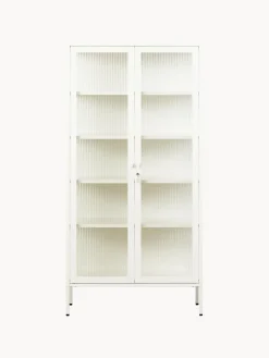 Vitrina de metal con cristal acanalado The Collector