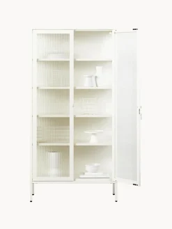 Vitrina de metal con cristal acanalado The Collector