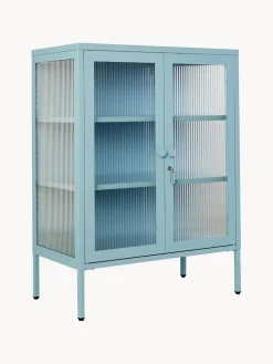 Vitrina de metal con cristal acanalado The Mixer