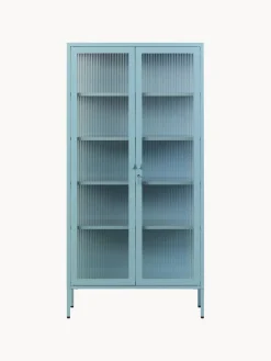 Vitrina de metal con cristal acanalado The Collector