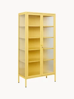 Vitrina de metal con cristal acanalado The Collector