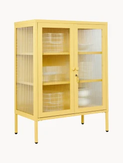 Vitrina de metal con cristal acanalado The Mixer