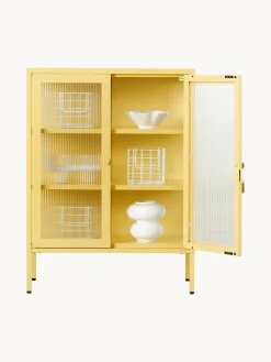 Vitrina de metal con cristal acanalado The Mixer