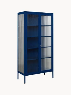 Vitrina de metal con cristal acanalado The Collector