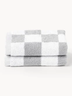 Westwing | Crosby Studios, toalla de algodón Damier, tamaños diferentes
